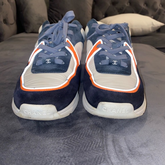 CHANEL CC LOGO SNEAKER BLUE/ORANGE (REFLECTIVE) - Picture 8 of 10